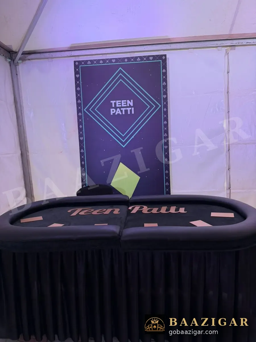 Teen Patti table set up for a company annual party