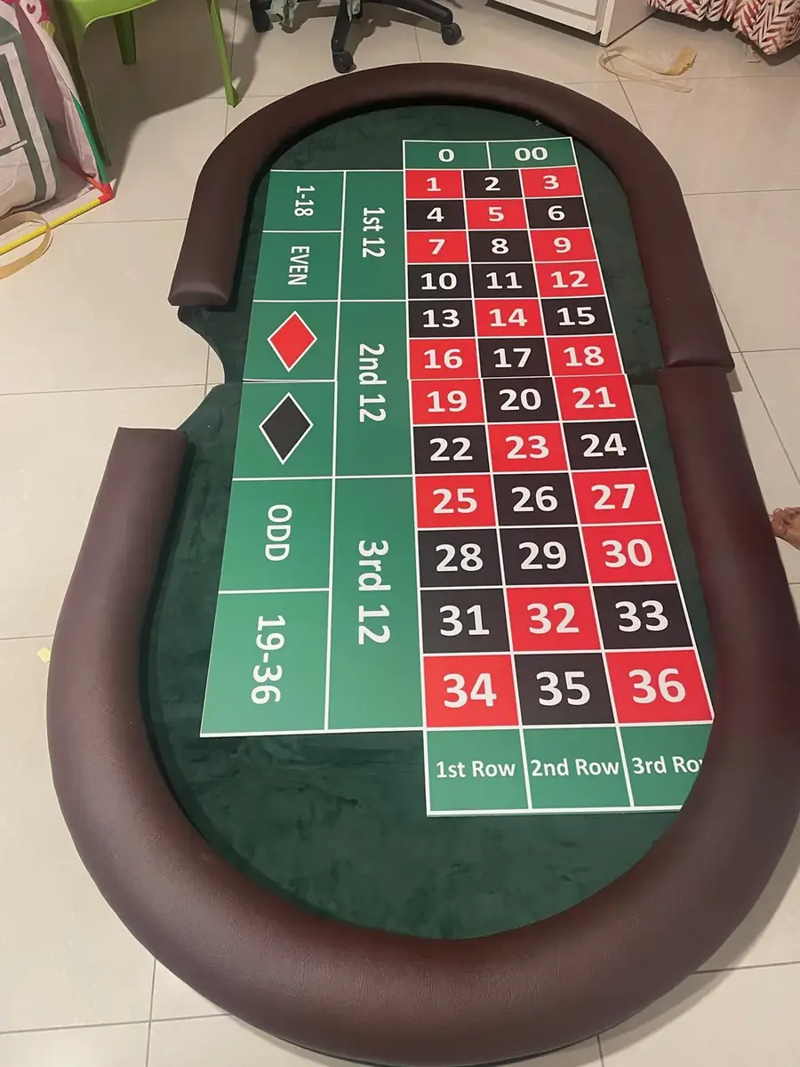 Baazigar American roulette table layout with 0 and 00